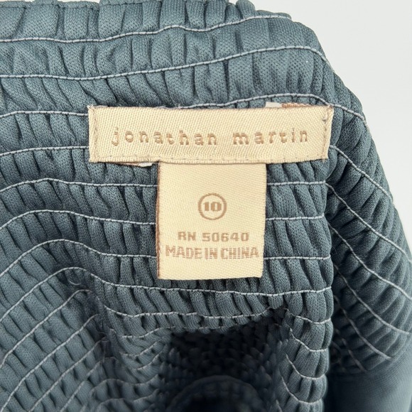 Jonathan Martin Y2K Floral Midi Dress Women's 10 Green Empire Waist Fairy Boho - Picture 3 of 16